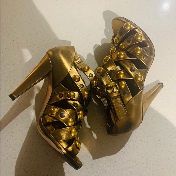 Gucci Gold Stud Ankle Bootie - Picture 2 of 5